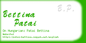 bettina patai business card